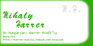 mihaly harrer business card